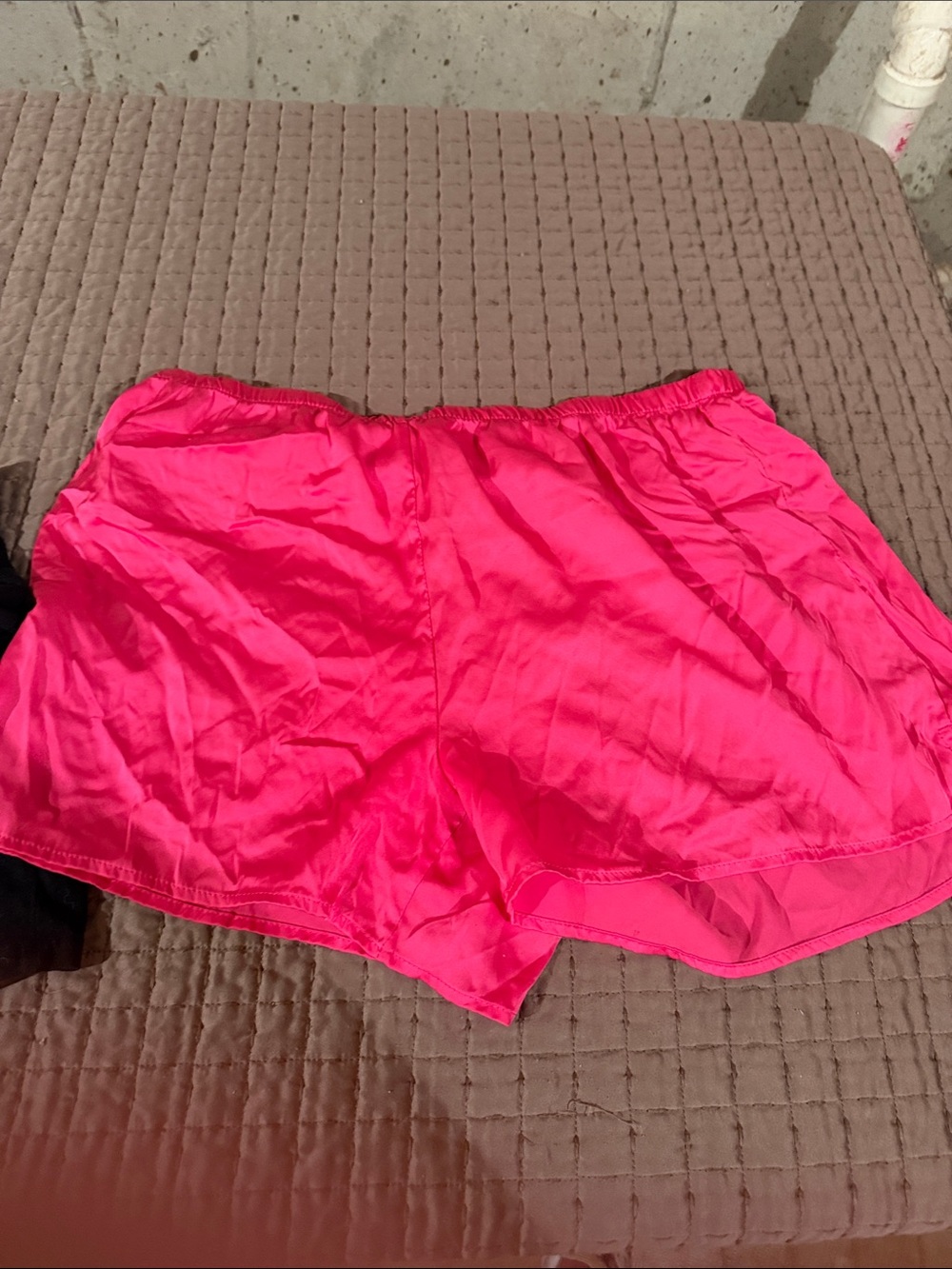 Women's Hot Pink Satin Lounge Shorts